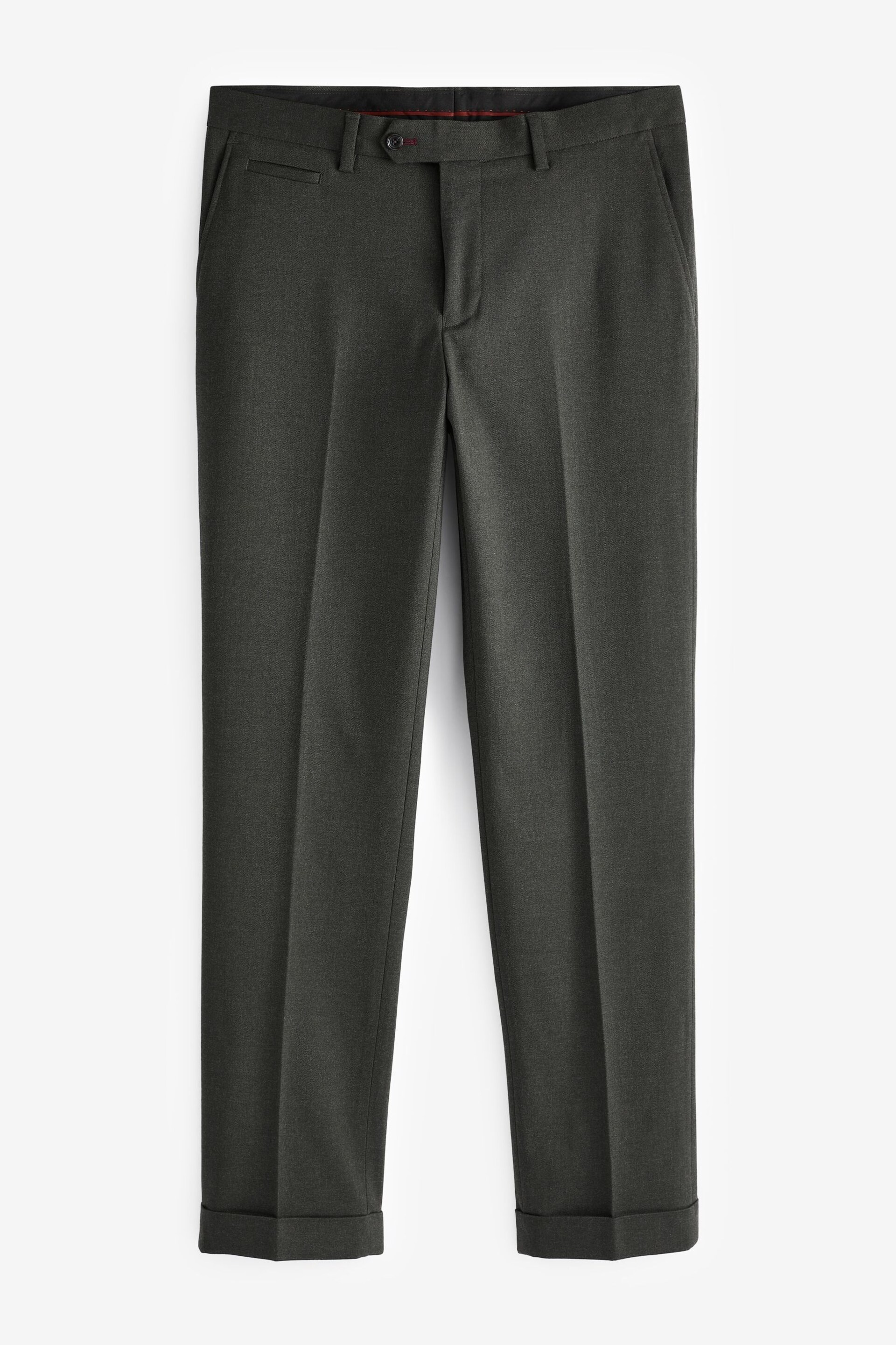 Green Tailored Tailored Herringbone Suit Trousers - Image 6 of 9