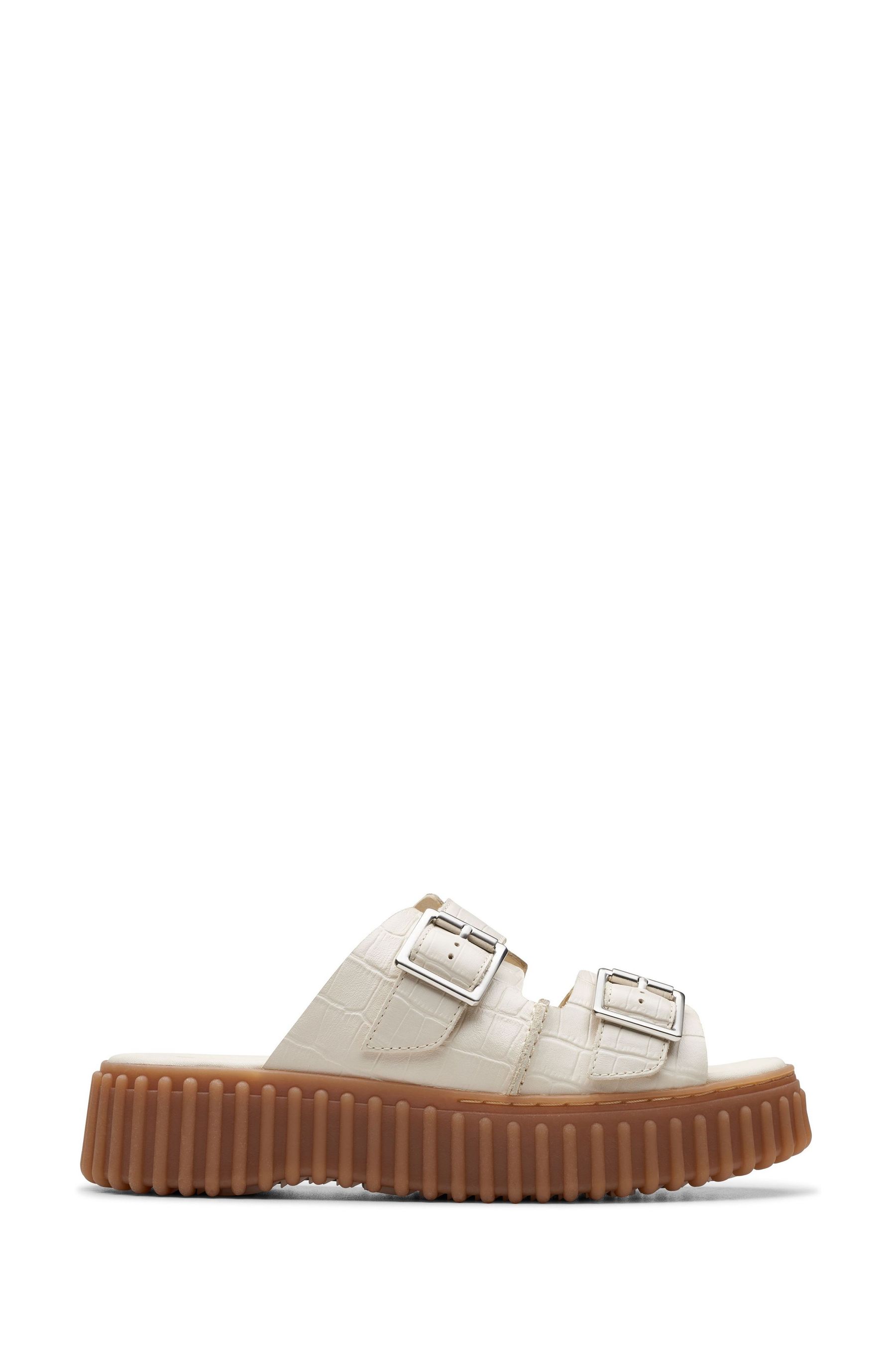 Buy Clarks Cream Interest Torhill Slide Sandals from Next Luxembourg