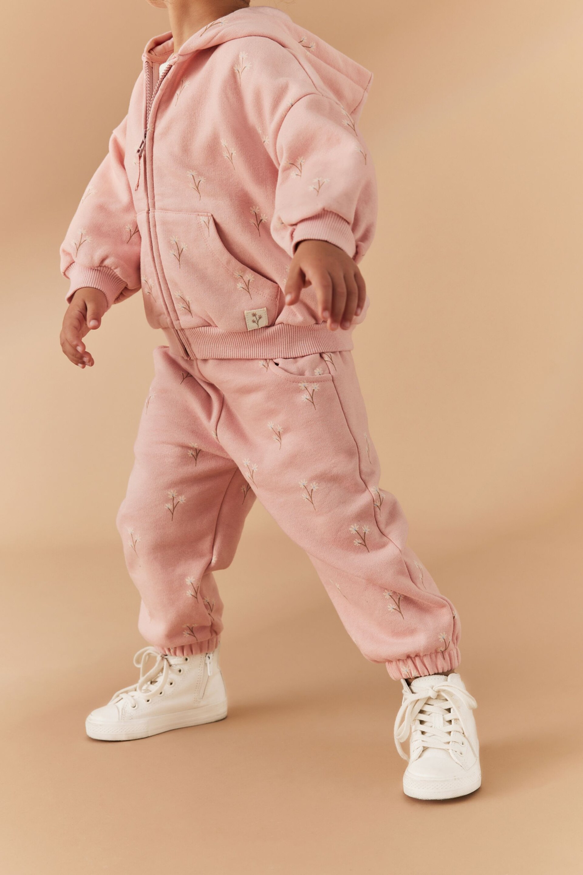 Pink Floral Sweat Joggers (3mths-7yrs) - Image 4 of 7
