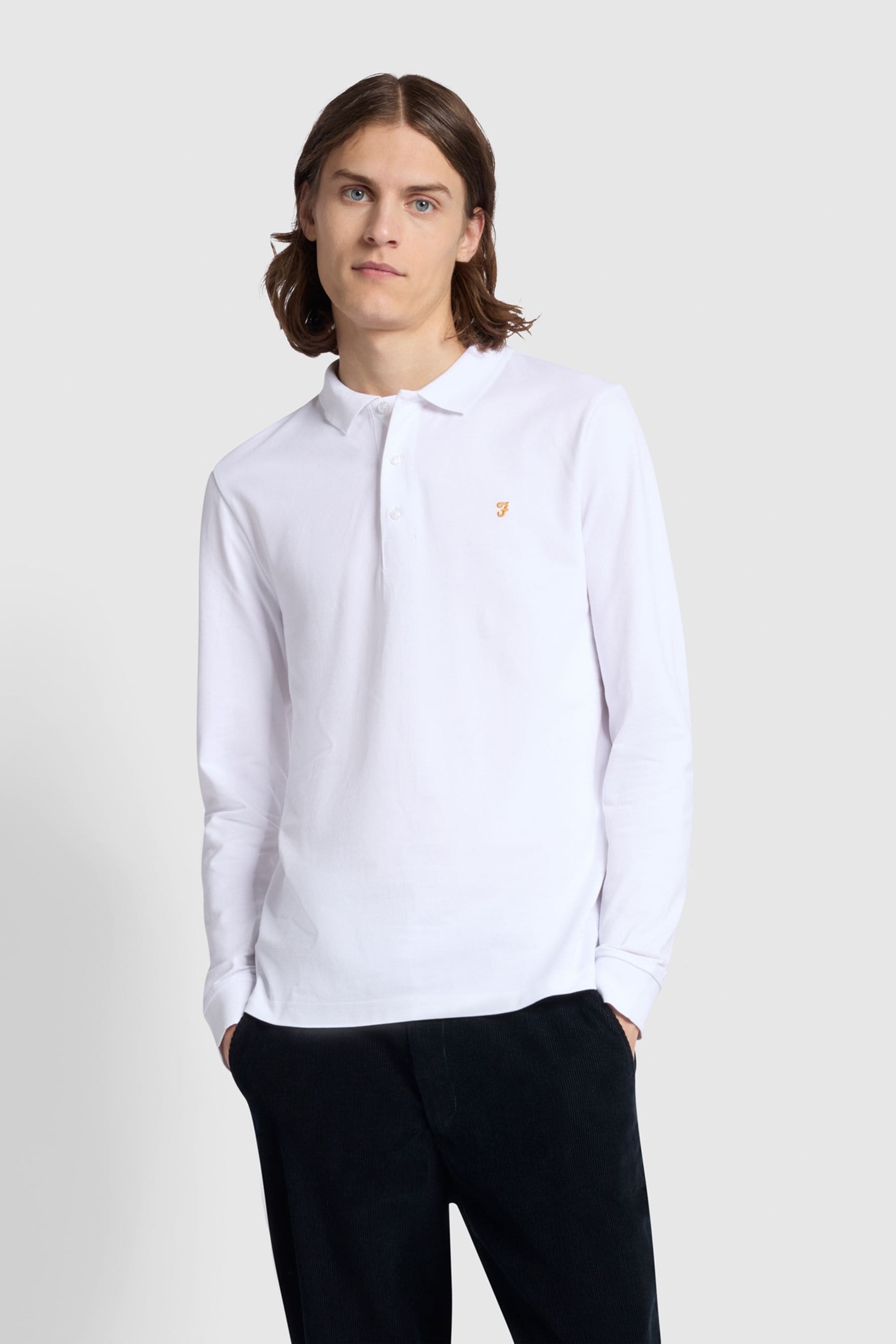 Buy Farah Blanes Long Sleeve Polo Shirt from the Next UK online shop