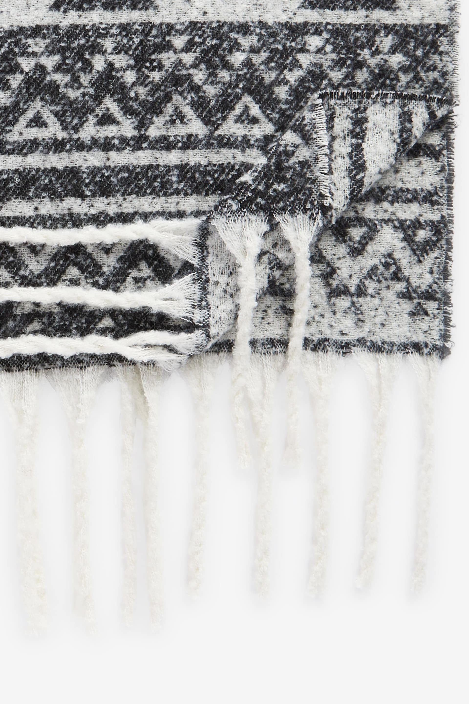 Monochrome Aztec Print Blanket Scarf - Image 6 of 7