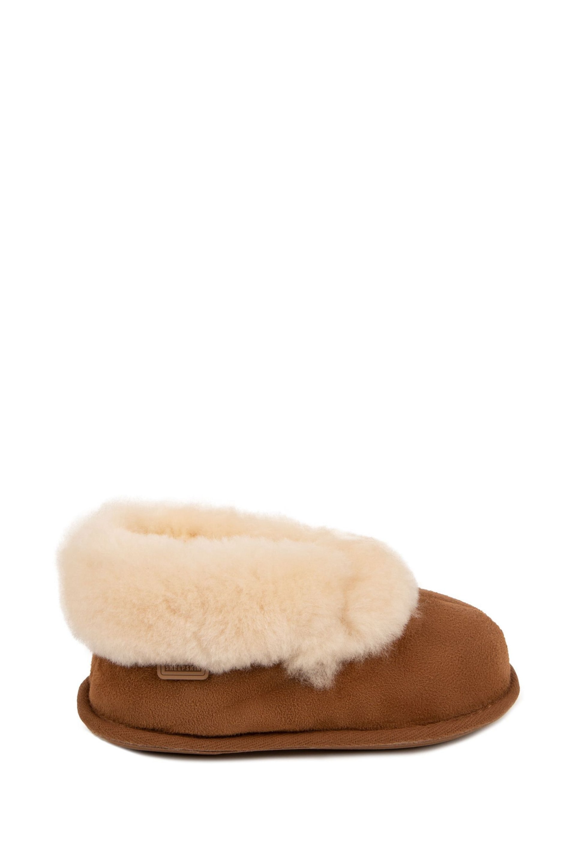 Just Sheepskin™ Brown Childrens Classic Slippers - Image 2 of 5
