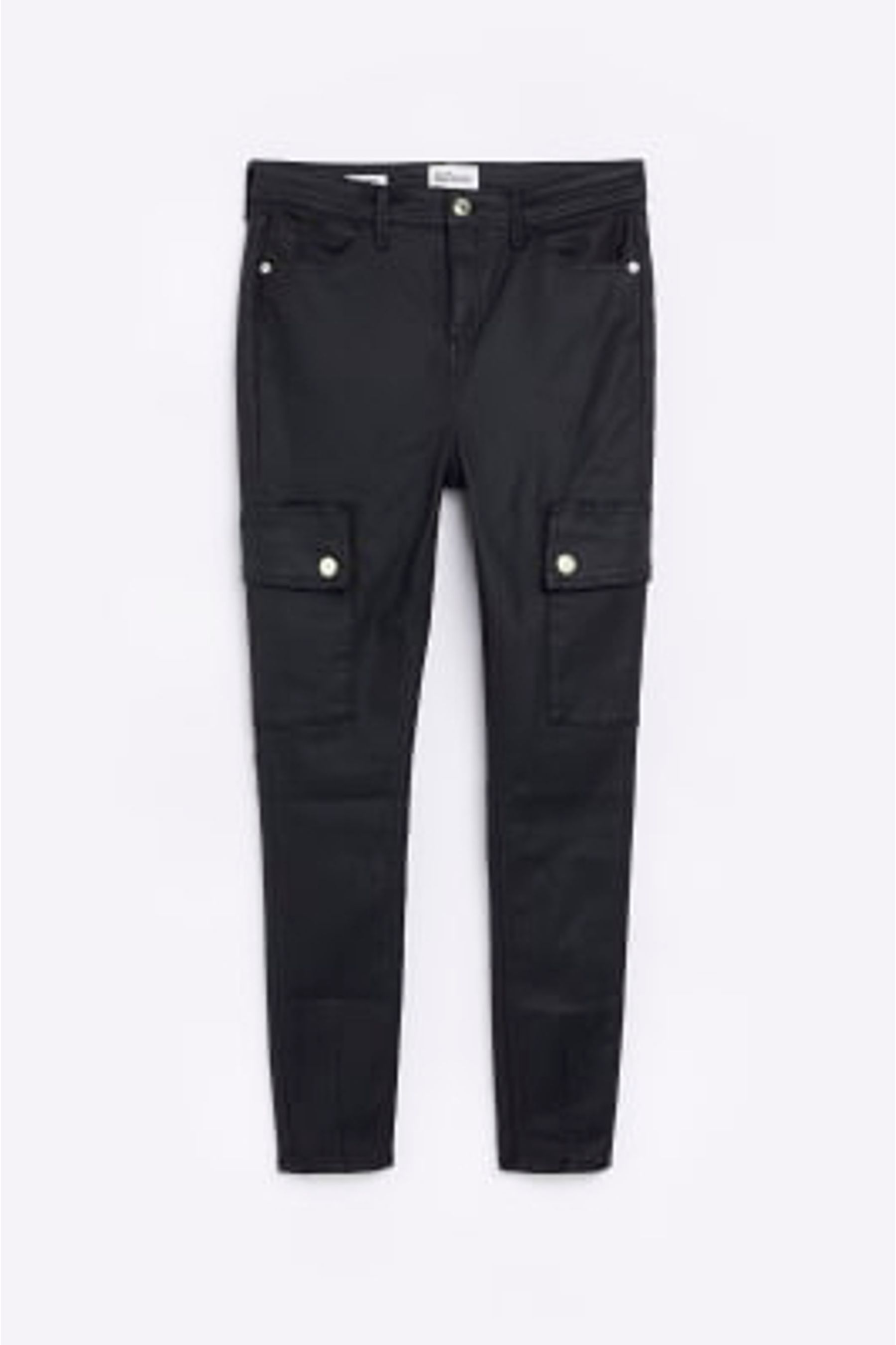 River island cheap black cargo pants