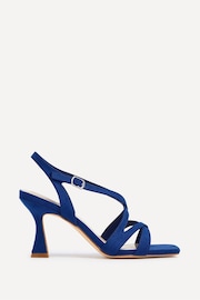 Linzi Blue Liberty Open Toe Strappy Heeled Sandals With Flared Stiletto - Image 3 of 7