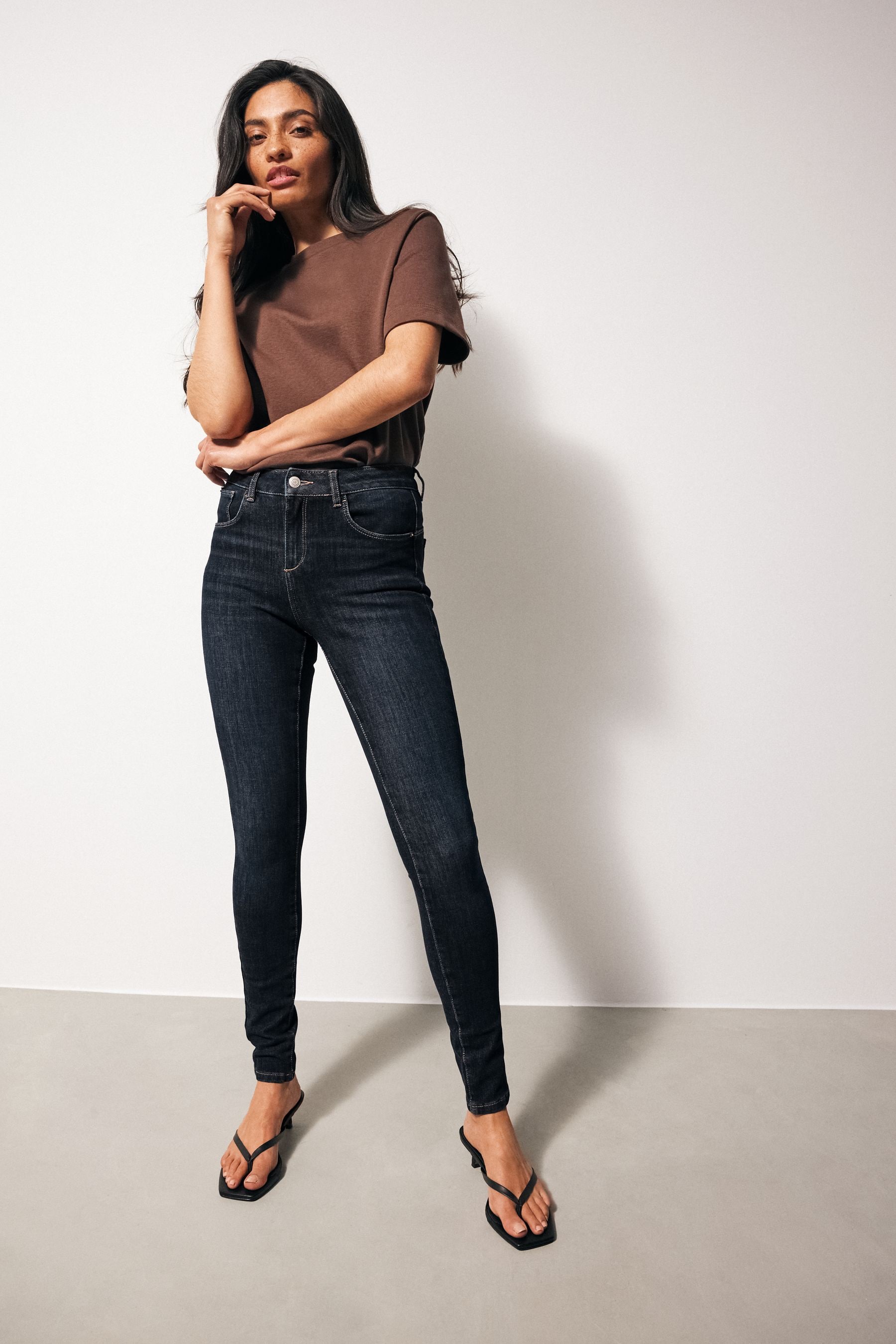 Buy Dark Blue Skinny 360 Stretch Jeans from the Next UK online shop