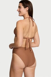 Victoria's Secret Caramel Brown Fishnet Halter Swim Bikini Top - Image 2 of 3