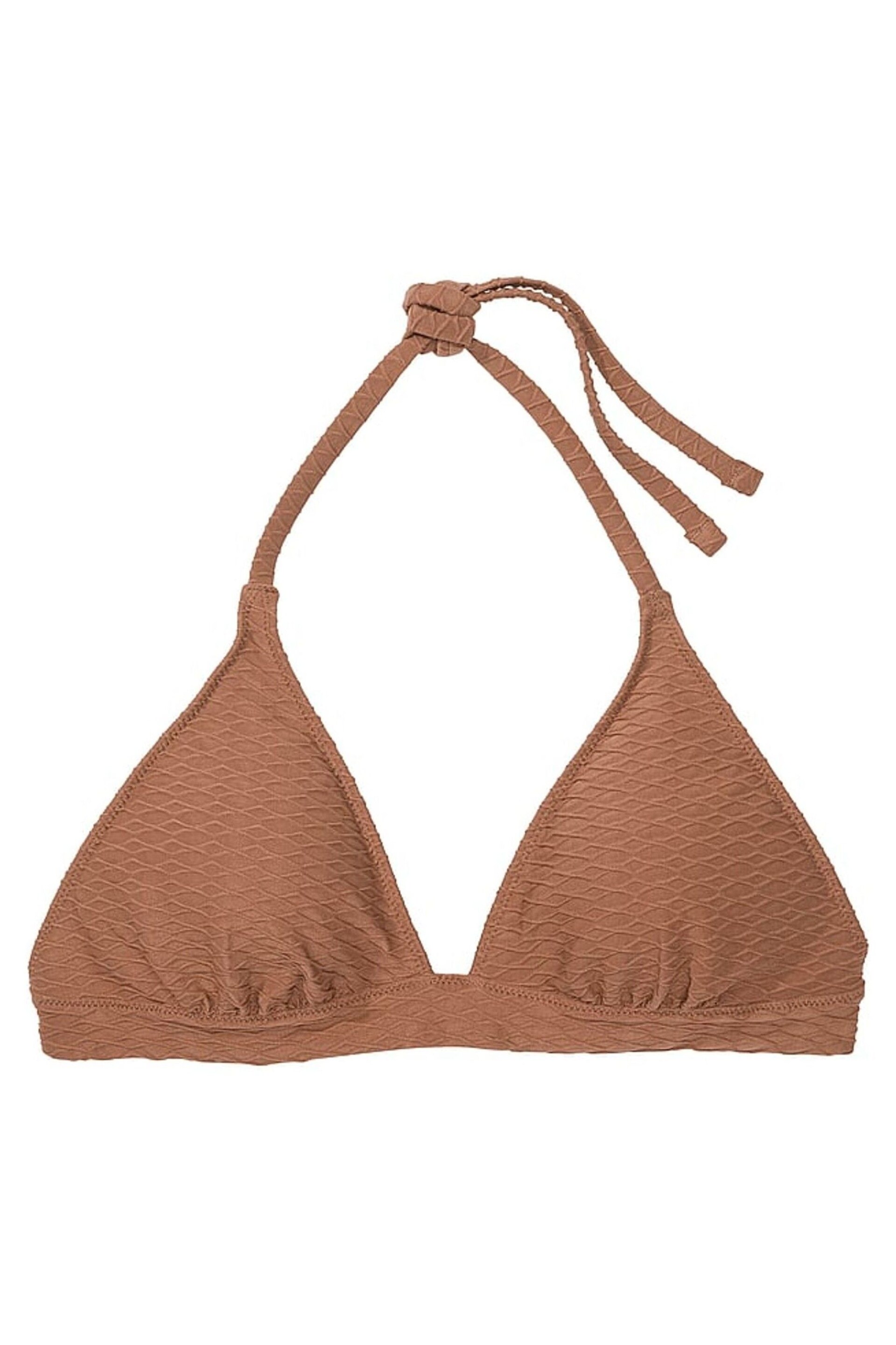 Victoria's Secret Caramel Brown Fishnet Halter Swim Bikini Top - Image 3 of 3