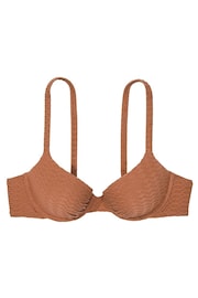 Victoria's Secret Caramel Brown Fishnet Padded Swim Bikini Top - Image 3 of 3