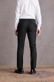 Black Slim Fit Signature Wool Suit: Trousers - Image 3 of 9