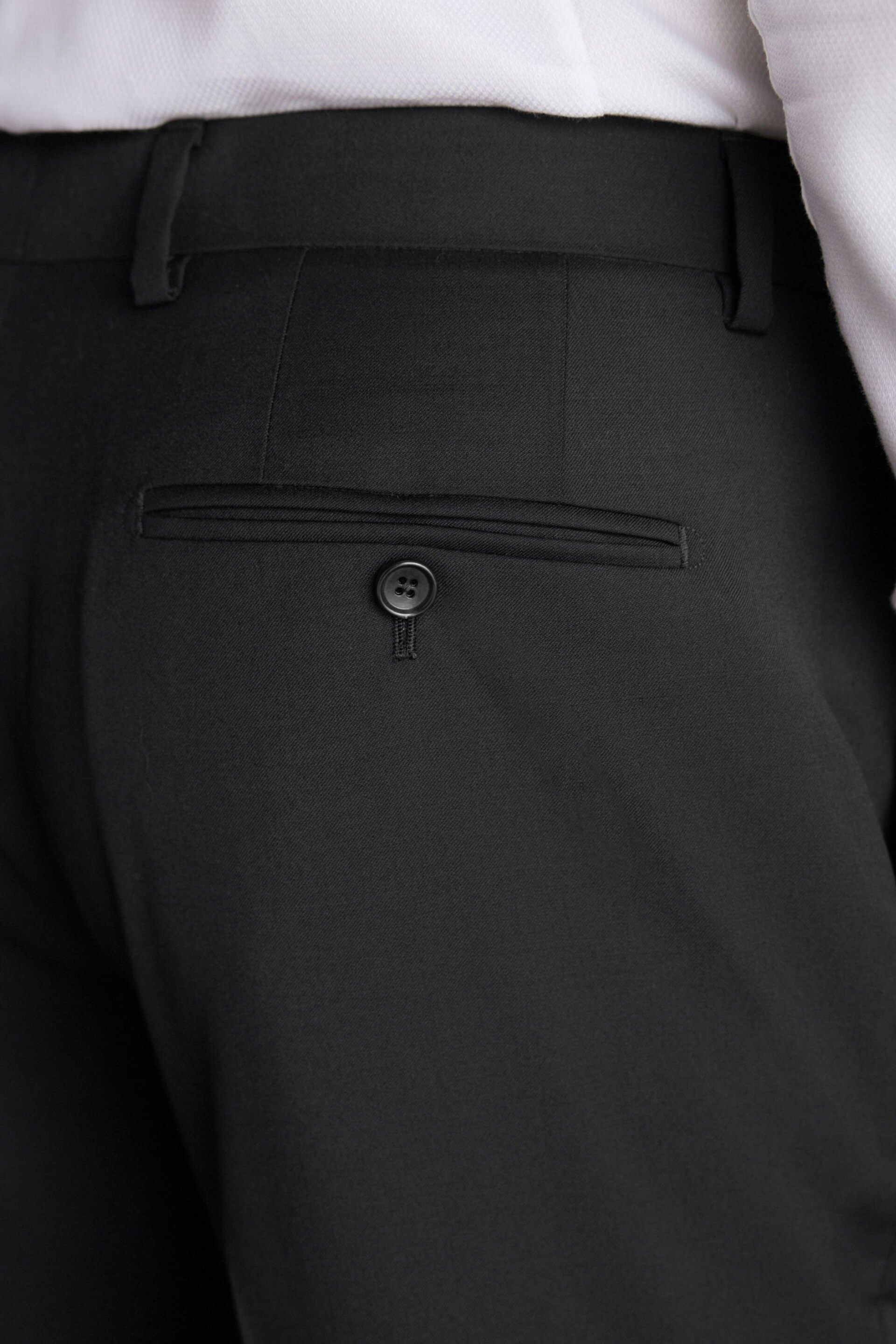 Black Slim Fit Signature Wool Suit: Trousers - Image 5 of 9