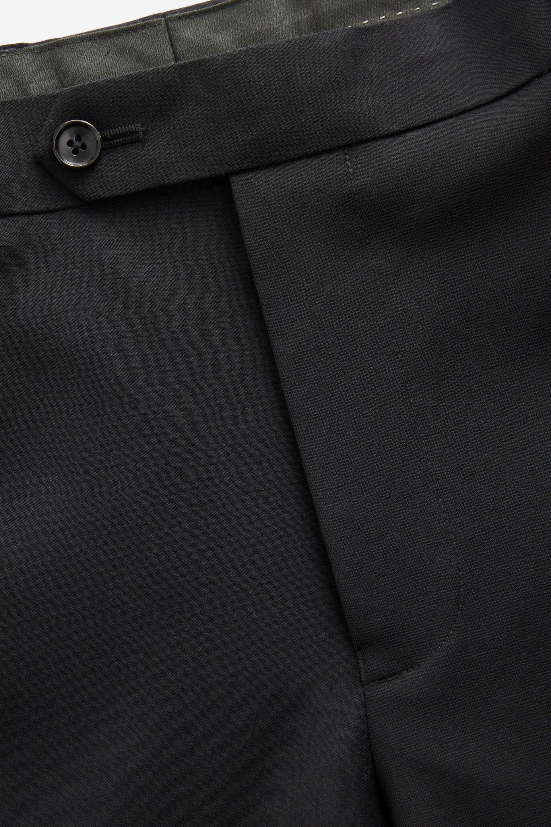 Black Slim Fit Signature Wool Suit: Trousers - Image 6 of 9