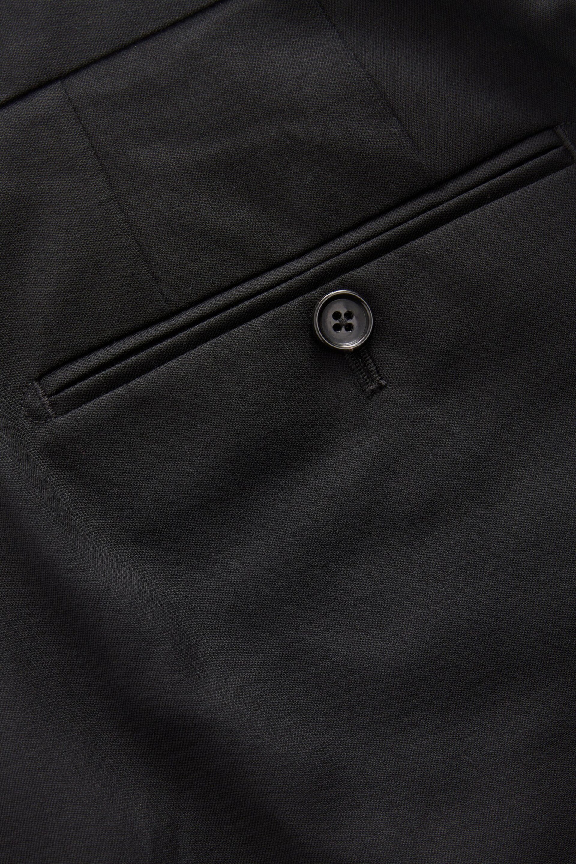 Black Slim Fit Signature Wool Suit: Trousers - Image 7 of 9