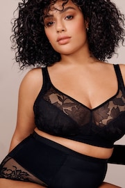 Black F-K Ultimate Support Hidden Interlock Lace Non Wire Bra - Image 1 of 6