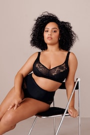 Black F-K Ultimate Support Hidden Interlock Lace Non Wire Bra - Image 2 of 6