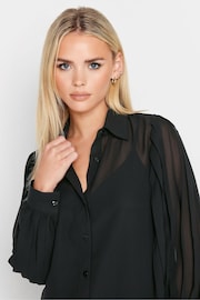 PixieGirl Petite Black Pleated Sleeve Shirt - Image 4 of 4