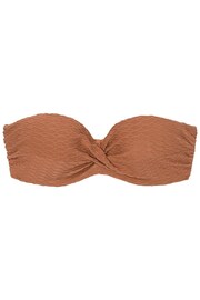 Victoria's Secret Caramel Brown Fishnet Strapless Swim Bikini Top - Image 3 of 4