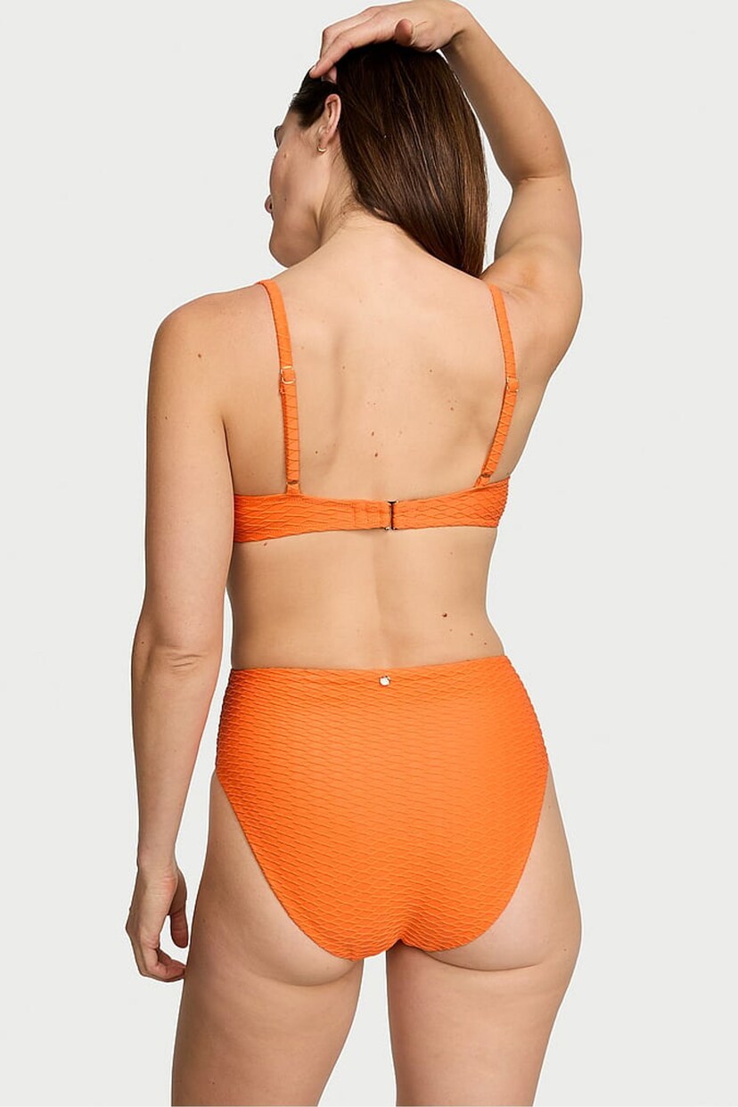 Victoria's Secret Sunset Orange Fishnet High Waisted Swim Bikini Bottom - Image 2 of 3