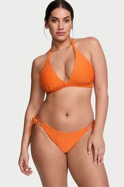 Victoria's Secret Sunset Orange Fishnet Halter Swim Bikini Top - Image 1 of 3