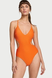 Victoria's Secret Sunset Orange Fishnet Swimsuit - Image 1 of 3