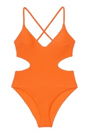 Victoria's Secret Sunset Orange Fishnet Swimsuit - Image 3 of 3