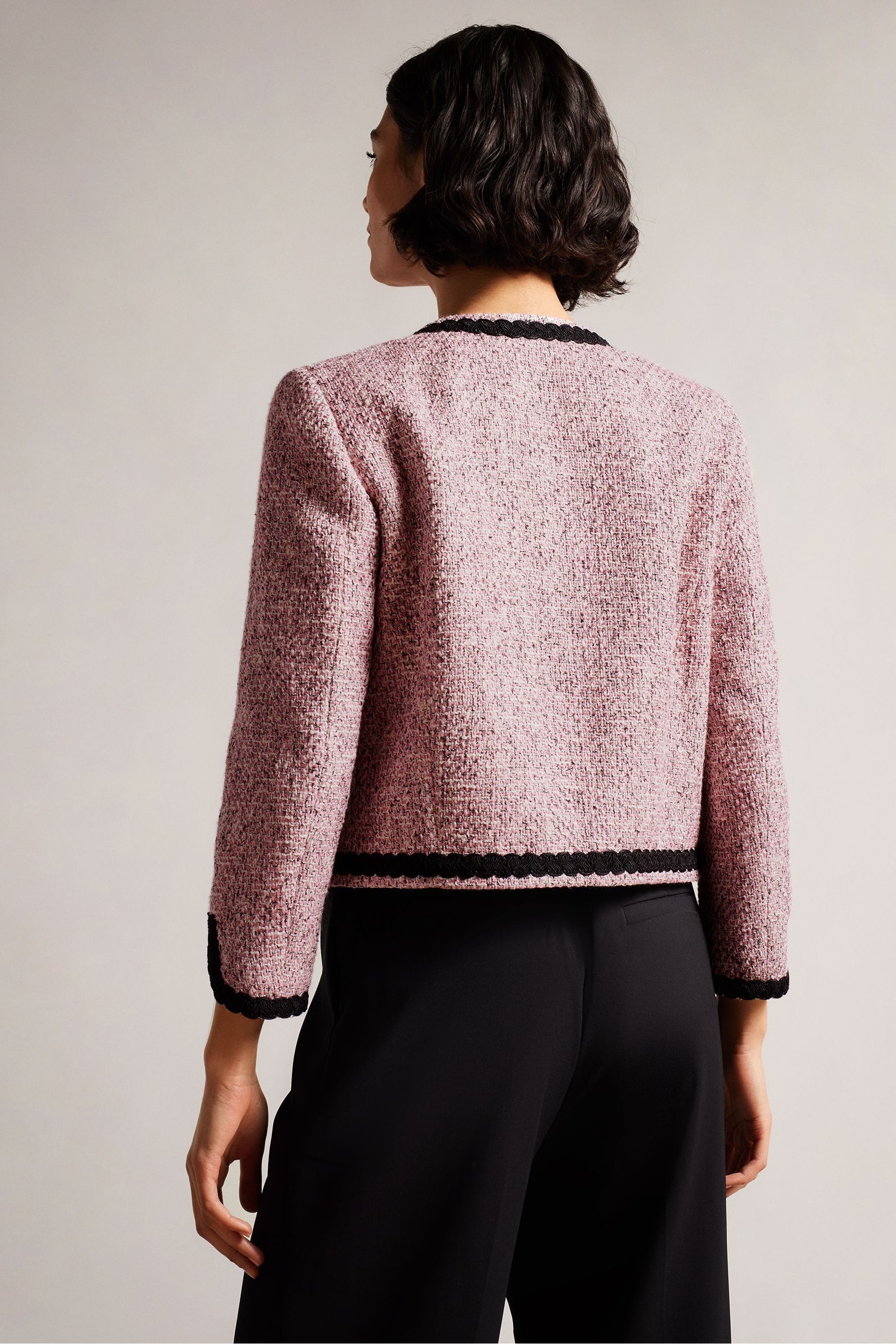 Buy Ted Baker Pink Estiia Cropped Boucle Jacket from Next Luxembourg