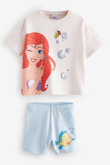 Blue Disney Little Mermaid T-Shirt and Cycle Shorts Set (9mths-7yrs)