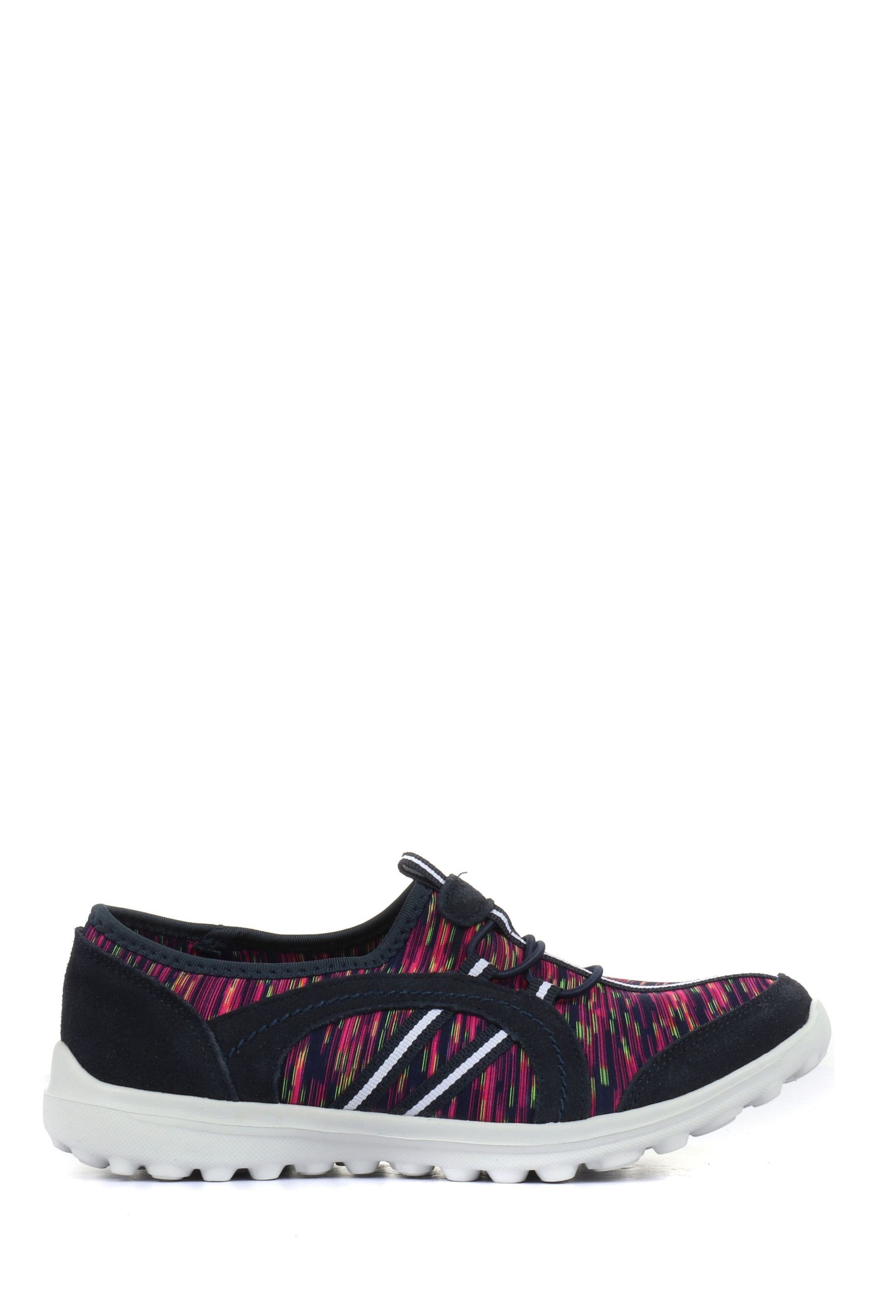 Buy Pavers Navy Multi Pavers Ladies Wide Fit Lightweight Slip-On ...
