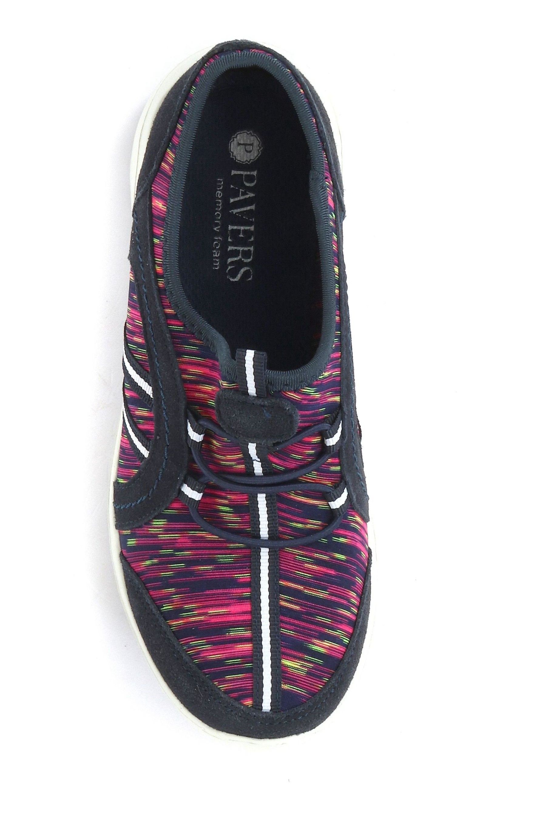 Buy Pavers Navy Multi Pavers Ladies Wide Fit Lightweight Slip On Trainers from the Next UK online shop