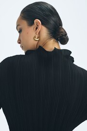 Atelier Fitted Ribbed Ruffle Neck Top - Image 4 of 5