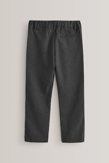 Grey Regular Waist School Formal Straight Trousers (3-17yrs)