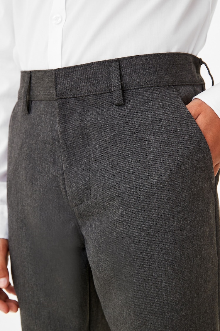 Grey Regular Waist School Formal Straight Trousers (3-17yrs) - Image 6 of 12