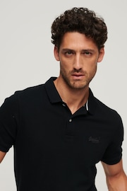 Superdry Black Classic Pique Polo Shirt - Image 3 of 9