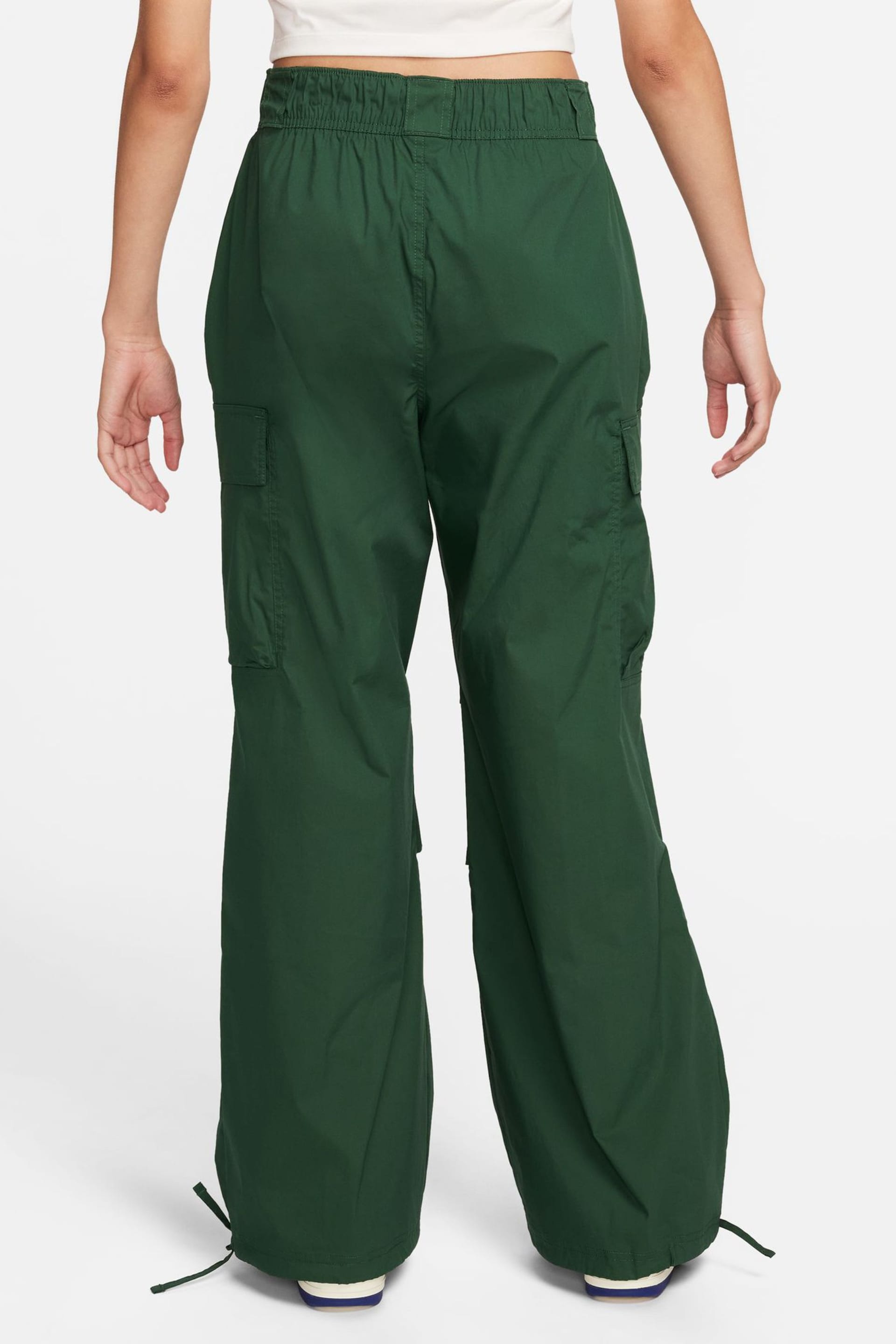 Nike Green High Rise Woven Oversized Trousers - Image 2 of 6