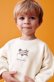 Cream Sweatshirt and Joggers 2pc Set (3mths-7yrs) - Image 3 of 7