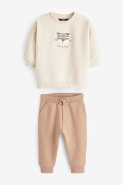 Cream Sweatshirt and Joggers 2pc Set (3mths-7yrs) - Image 4 of 7