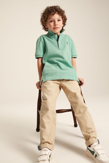 Joules Woody Green Pique Cotton Polo Shirt
