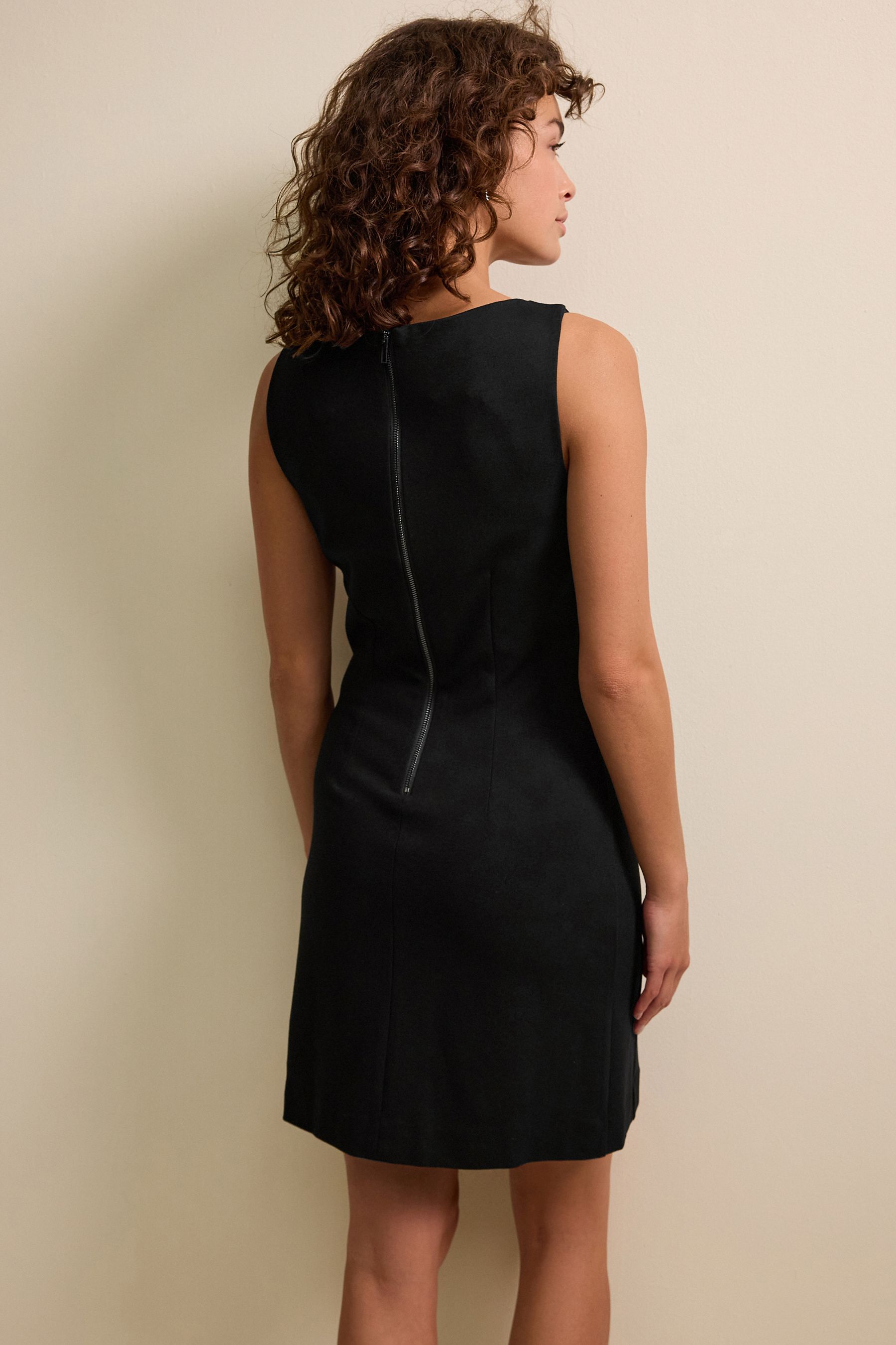 Buy Black Ponte Sleeveless Mini Dress from the Next UK online shop