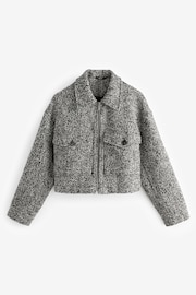 Black/White Boucle Textured Jacket - Image 13 of 14