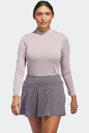 adidas Golf Blush Pink Ultimate365 Tour Heat.Rdy Mock Neck Polo Shirt - Image 1 of 7