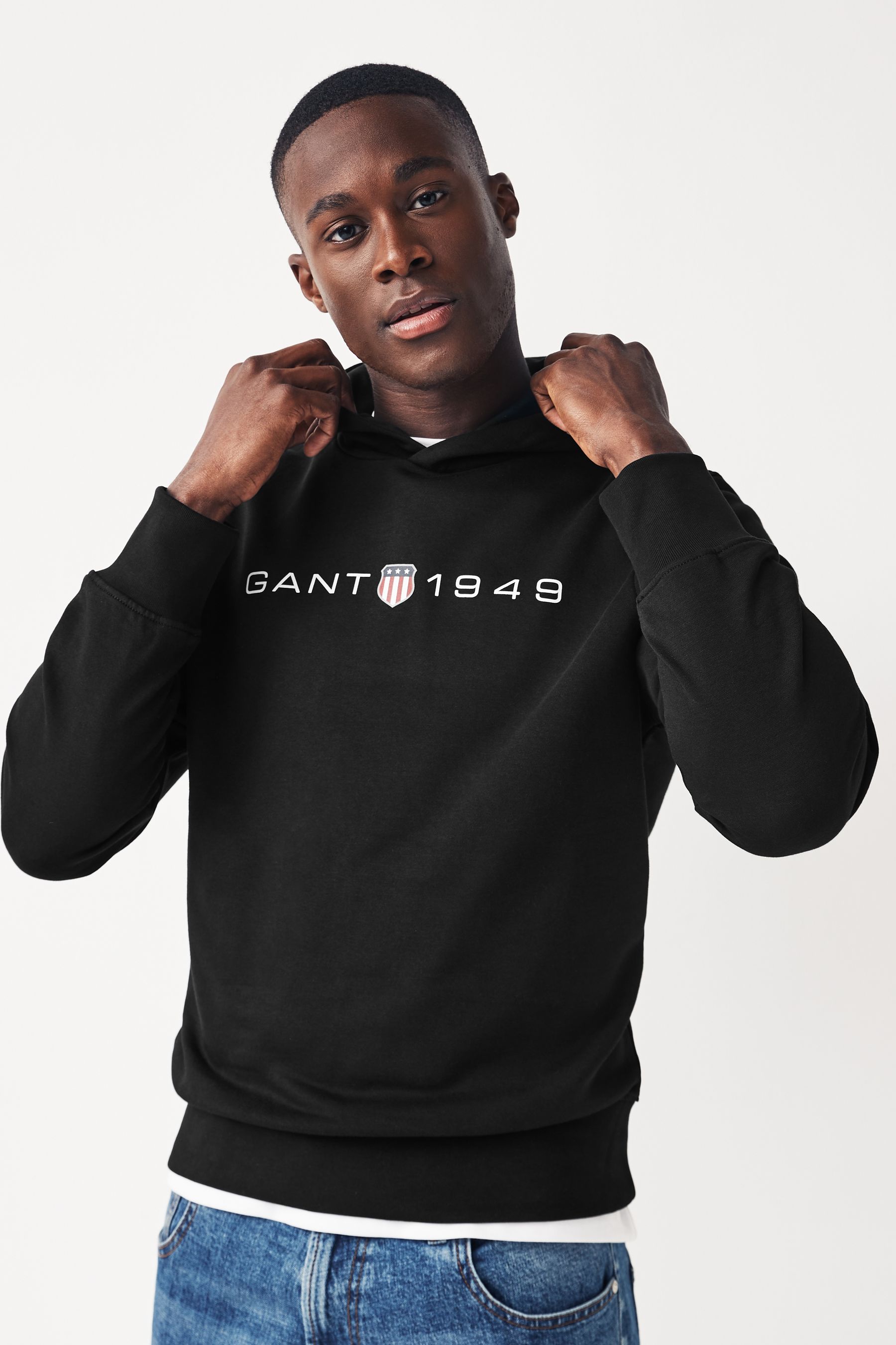 Black gant hoodie on sale