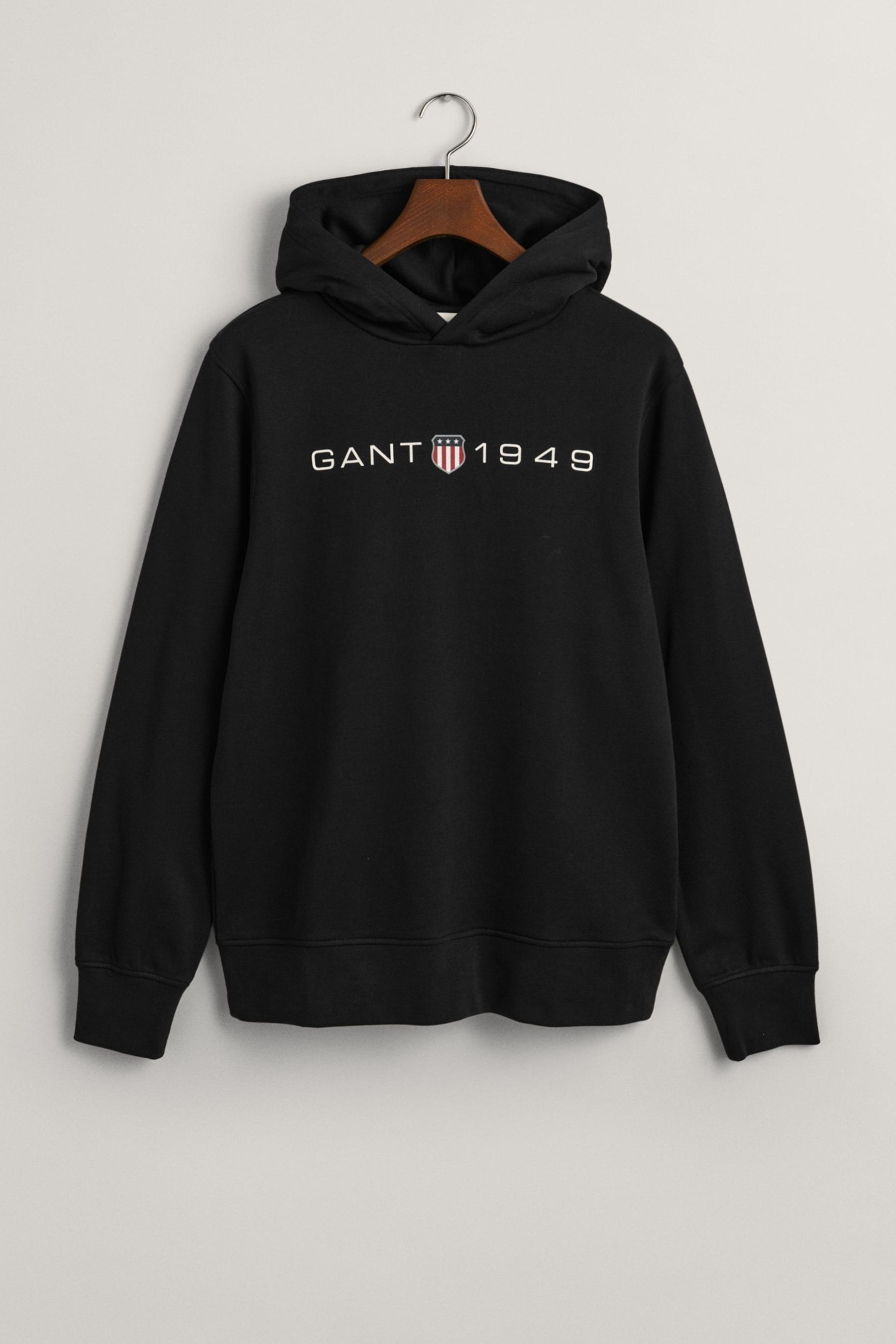 Black gant hoodie deals