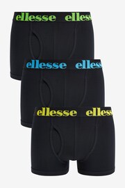 Ellesse Mens Multi Black Boxers 3 Pack - Image 1 of 4