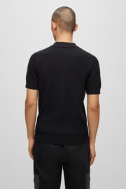 HUGO Saston Zip Neck Box Logo Polo Shirt - Image 2 of 5