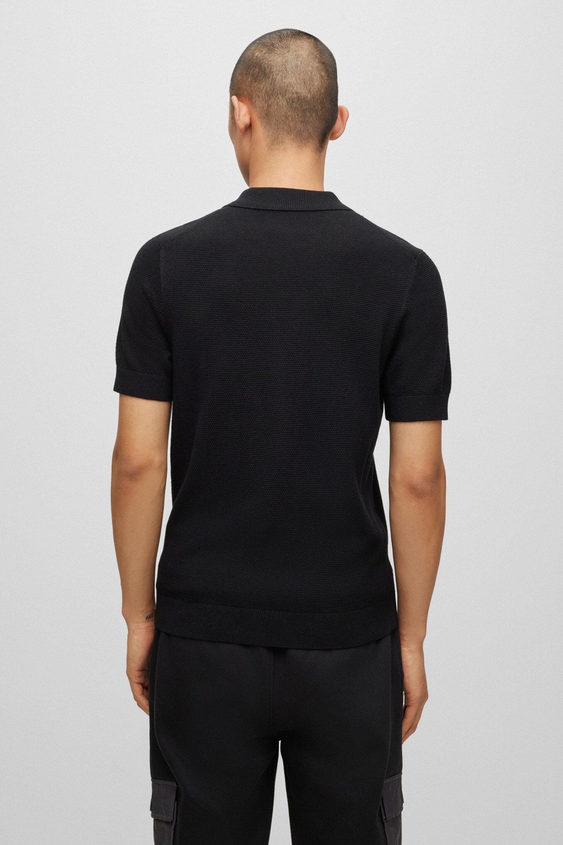 HUGO Saston Zip Neck Box Logo Polo Shirt - Image 2 of 5