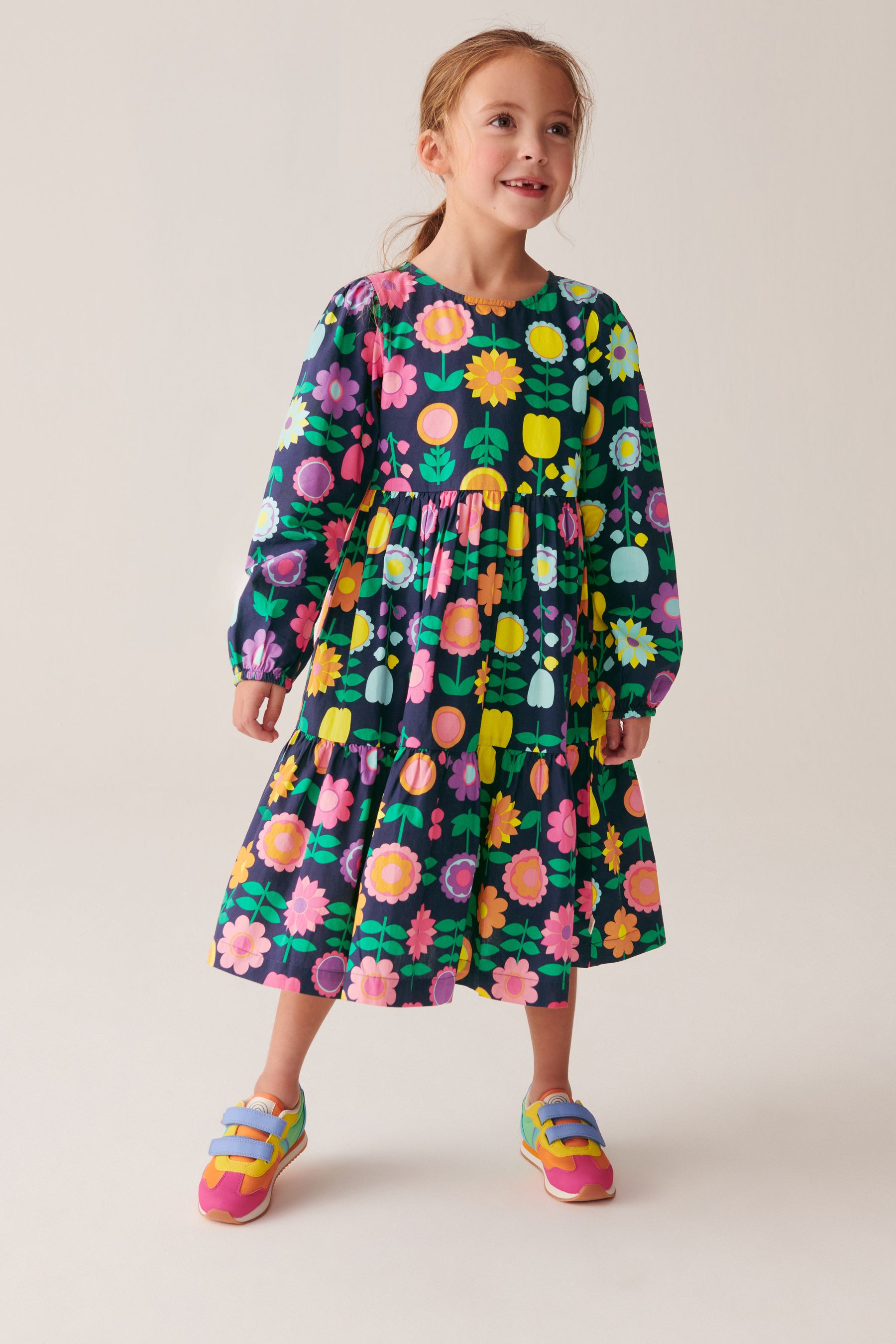Little Bird by Jools Oliver Navy Long Sleeve Floral Dress