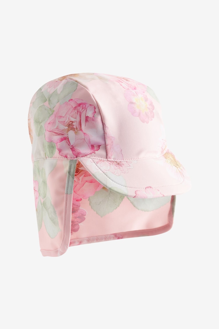 Pink Floral Swim Legionnaire Hat (3mths-10yrs) - Image 3 of 4