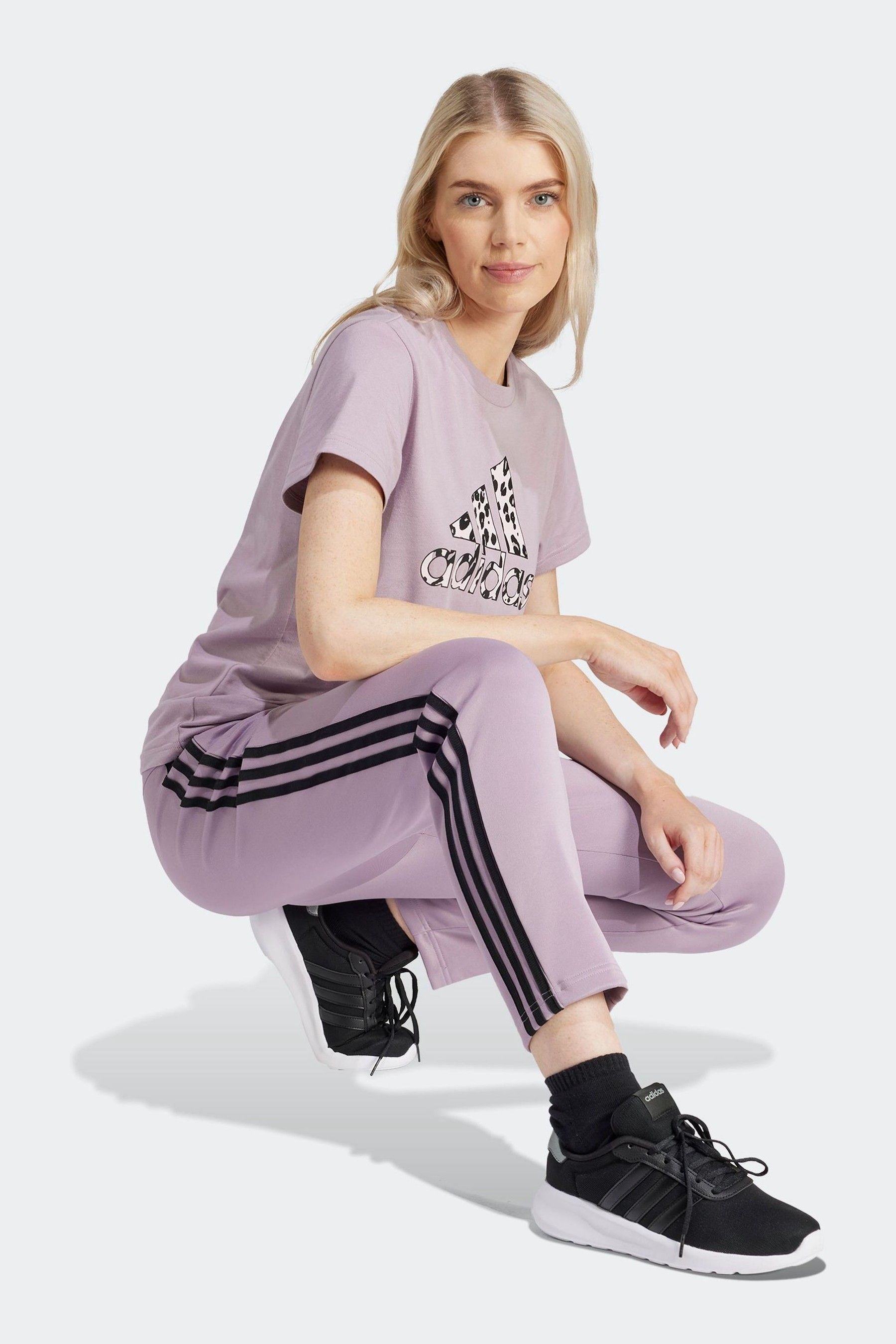 Buy adidas Purple Sportswear Animal Print Graphic T Shirt from the