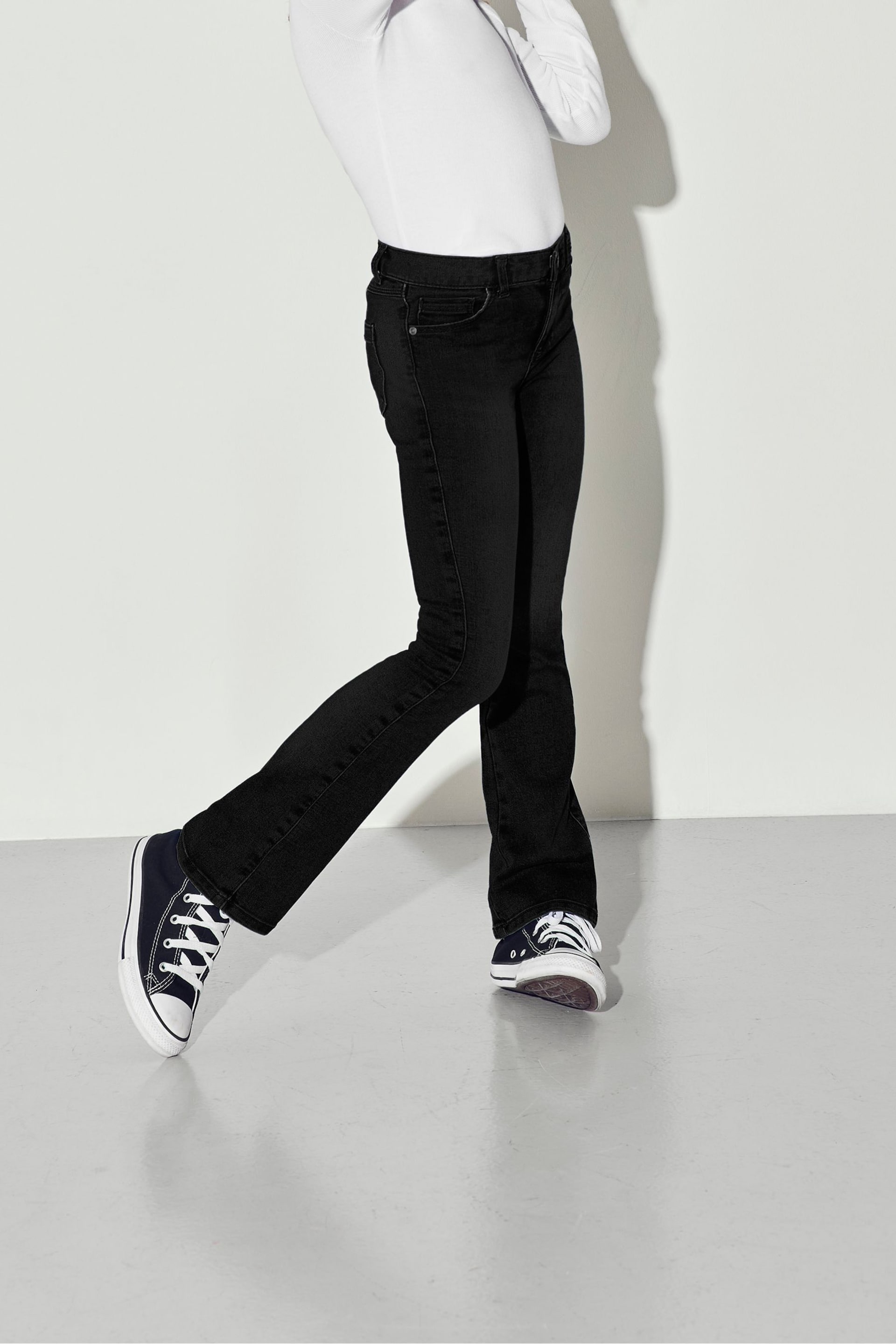 ONLY KIDS Flare Leg Jeans With Adjustable Waist - Image 1 of 4