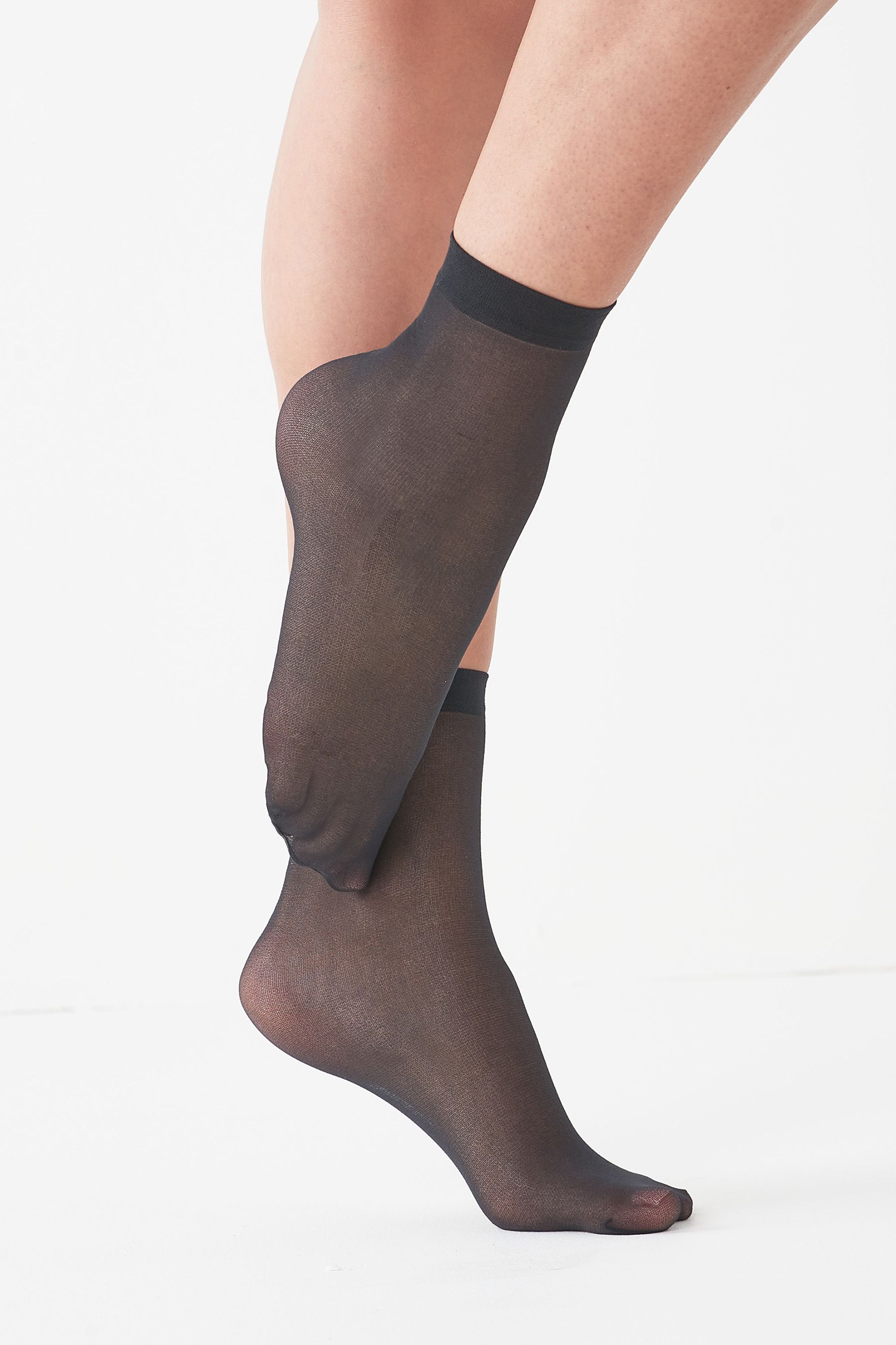 Black 20 Denier Ankle Socks 5 Pack