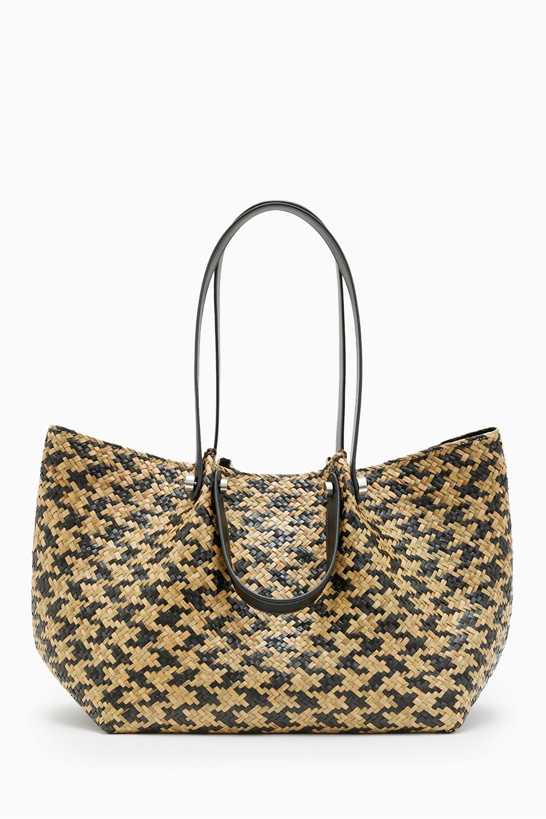 Buy AllSaints Black Natural Allington Straw Tote Bag from the Next UK online shop